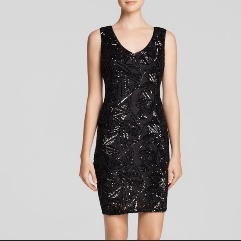 Lucy Paris Black Sequin Dress in Medium